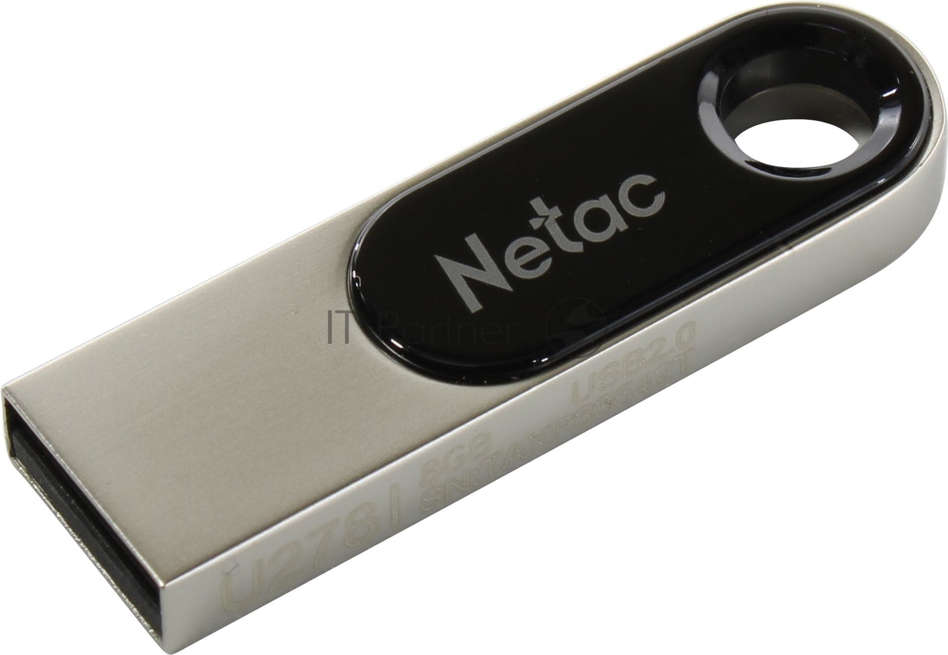 Netac USB Drive 8GB U278 NT03U278N-008G-20PN USB2.0 серебристый/черный