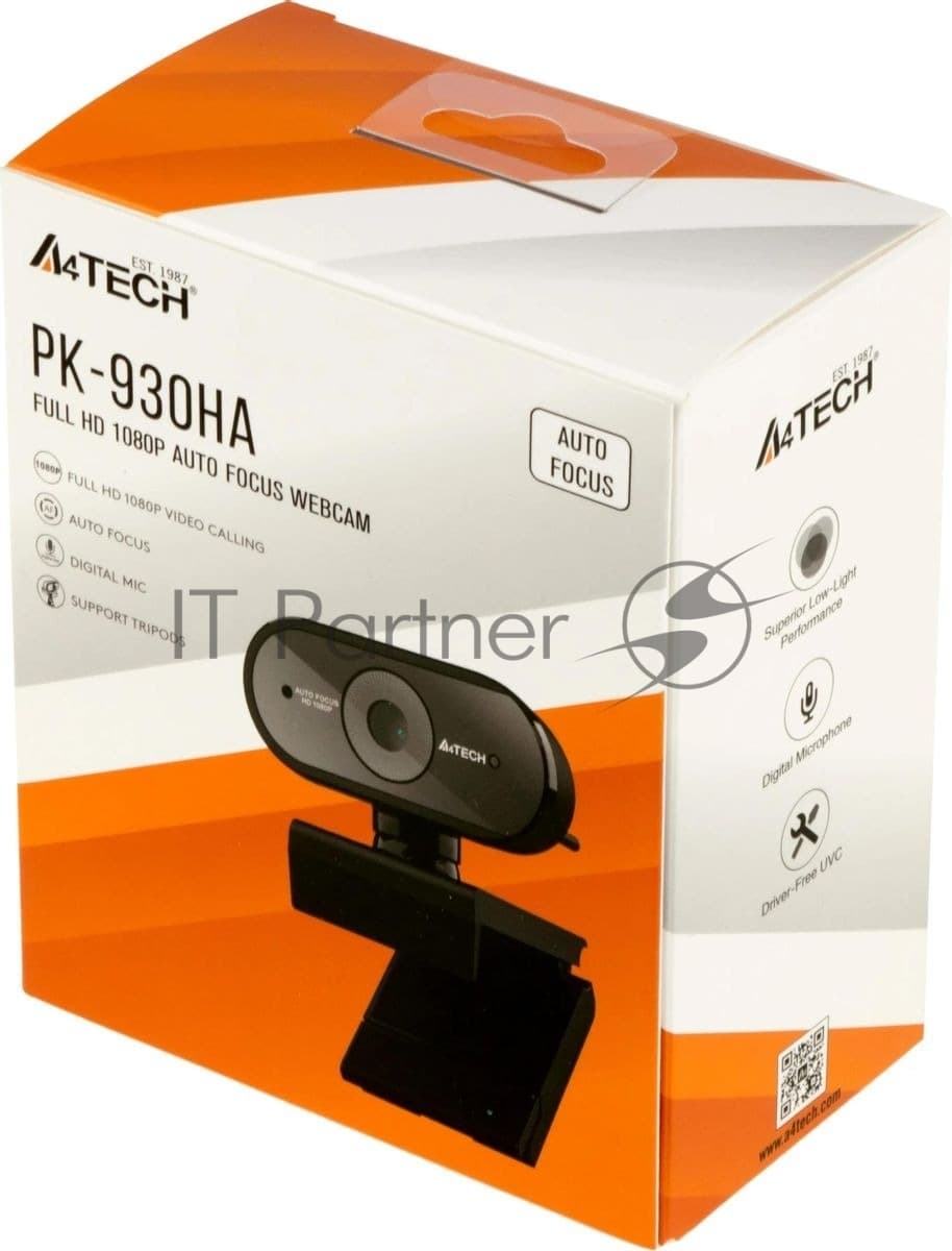 Веб-камера A4Tech PK-930HA 1920x1080, с микрофоном