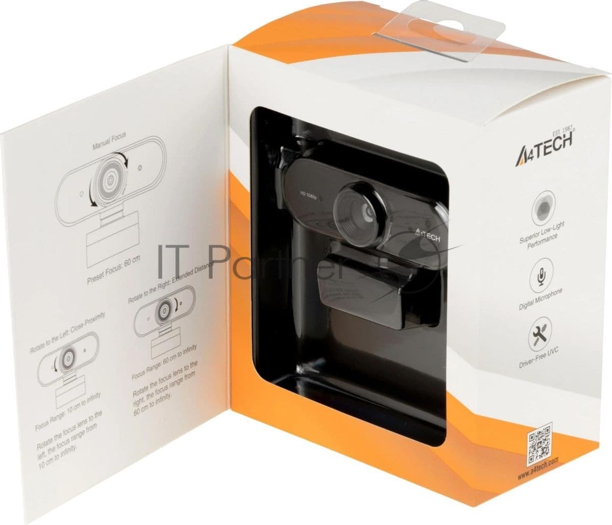 Веб-камера A4Tech PK-935HL 1920x1080, с микрофоном