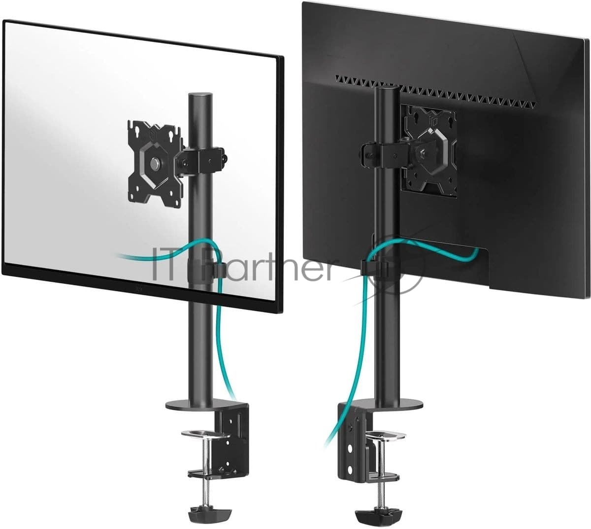 Кронштейн ONKRON D101E для монитора 13"-34" настольный, черный