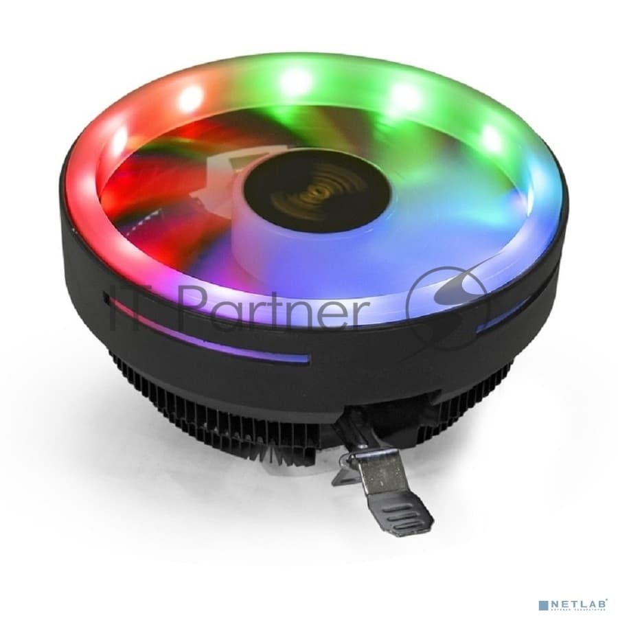 Кулер для процессора ExeGate Dark Magic EE126R-PWM.RGb черный, 120 мм, алюминий, 2000 об/мин, 24 дБ, 4 pin, 100 Вт, 67 мм