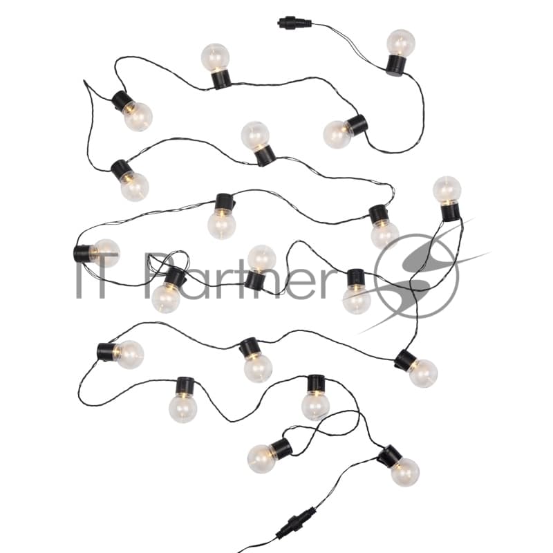 Лофт-гирлянда Neon-night светодиодная 5 м, черный ПВХ, 20 LED, теплое белое свечение