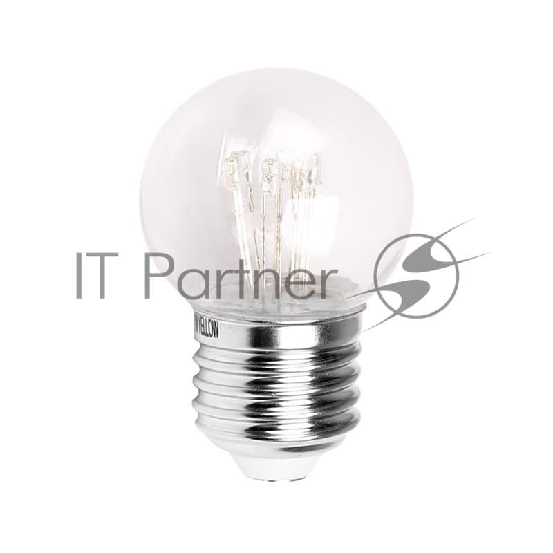 Лампа шар Neon-night e27 6 LED Ø45мм - теплый белый, прозрачная колба, эффект лампы накаливания