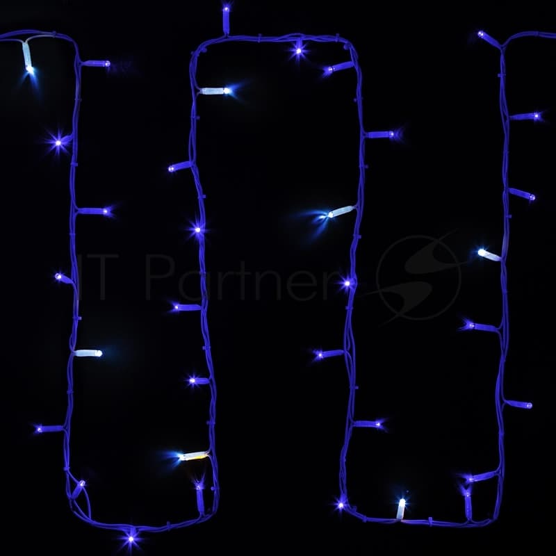 Гирлянда Neon-night "Дюраплей LED" 20м 200 LED белый каучук, мерцающий "Flashing" (каждый 5-й диод), Синяя