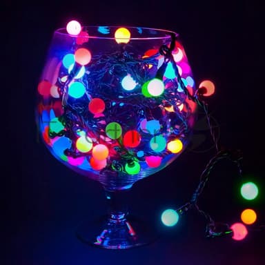 Гирлянда Neon-night "Мультишарики" Ø17,5 мм, 10 м, темно-зеленый ПВХ, 80 диодов, цвет Мультиколор