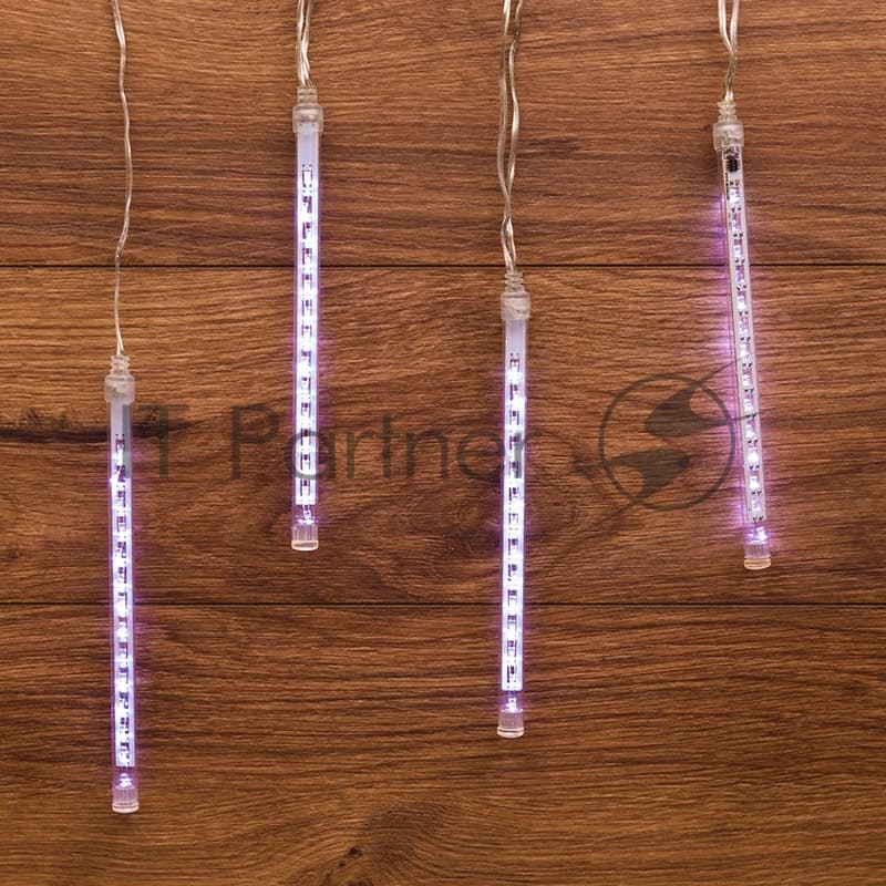 Гирлянда Neon-night "Тающие сосульки" светодиодная, 4 шт х 20 см, шаг 50 см, 230В (с трансформатором) белые светодиоды