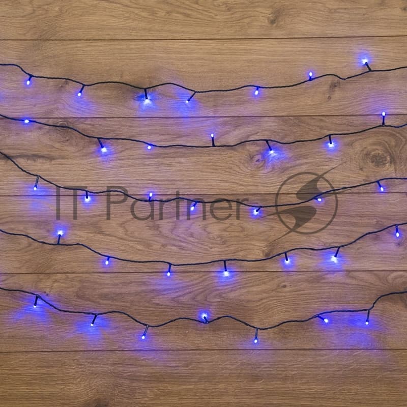 Гирлянда Neon-night "Твинкл Лайт" 6 м, темно-зеленый ПВХ, 40 LED, синий