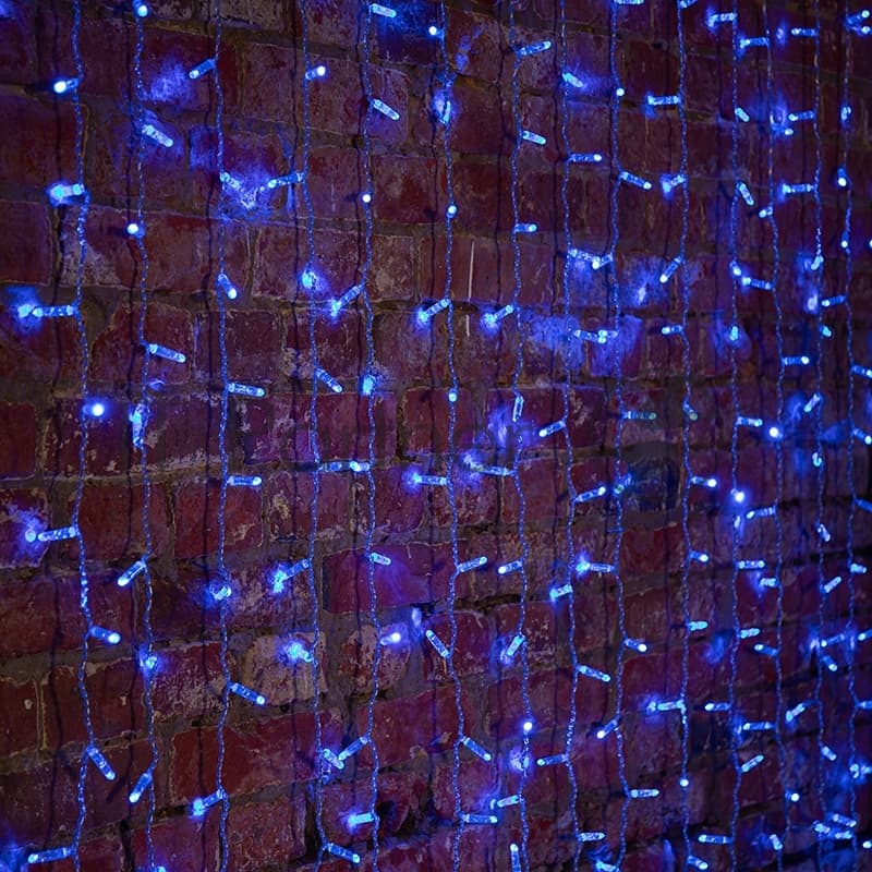 Гирлянда Neon-night "Светодиодный Дождь" 2х3м, постоянное свечение, прозрачный провод, 230 В, диоды синие, 448 LED