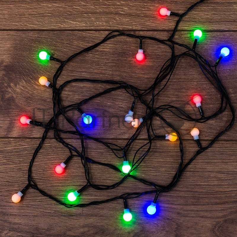 Гирлянда светодиодная Neon-night "Цветные Шарики" 20 LED МУЛЬТИКОЛОР 2,8 метра