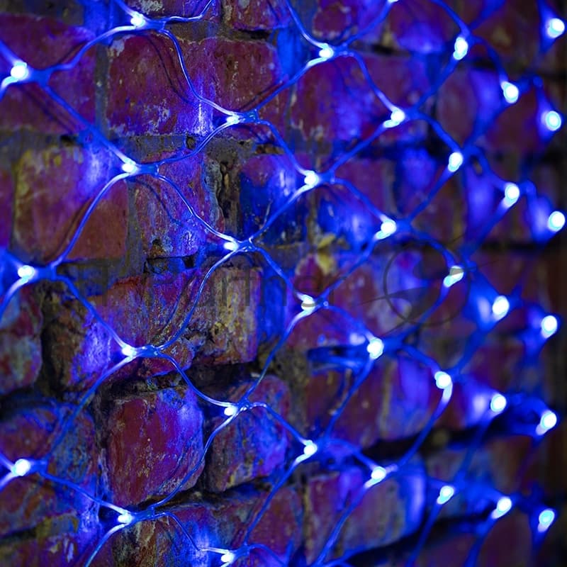 Гирлянда Neon-night "Сеть" 2х1,5м, свечение с динамикой, прозрачный ПВХ, 288 LED, 230 В, синий