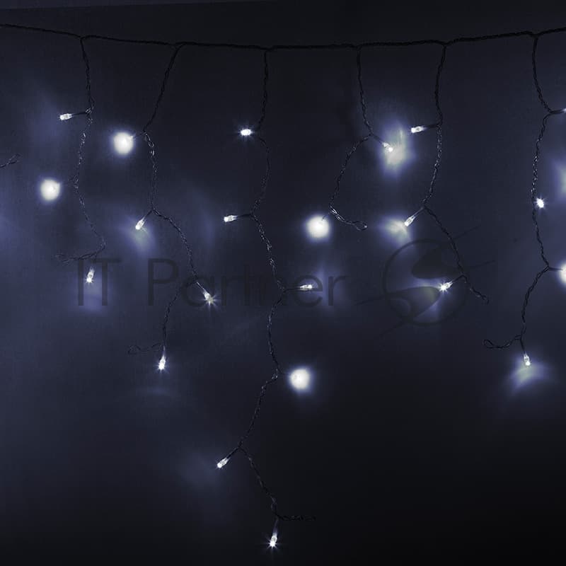 Гирлянда Neon-night Айсикл (бахрома) светодиодный, 4,8 х 0,6 м, прозрачный провод, 230 В, диоды белые, 176 LED