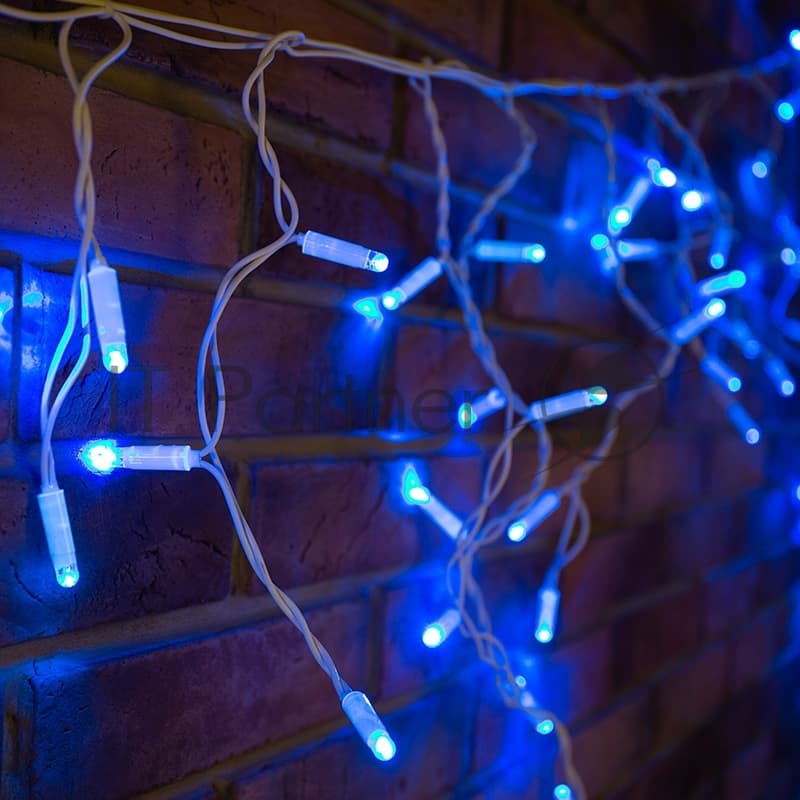 255-136-6 Гирлянда Бахрома (Айсикл) 4,8х0,6м 152 LED СИНИЙ белый ПВХ IP65 нужен блок 303-500-1 NEON-NIGHT