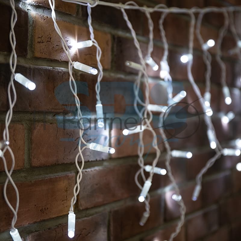 Гирлянда Neon-night "Айсикл" 4,8х0,6 м, с эффектом мерцания, белый ПВХ, 176 LED, белый, 230В