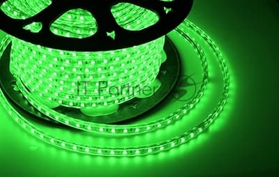 Лента светодиодная Neon-night 220 В, 10х7 мм, IP67, SMD 2835, 60 LED/m, цвет свечения зеленый, бухта 100 м