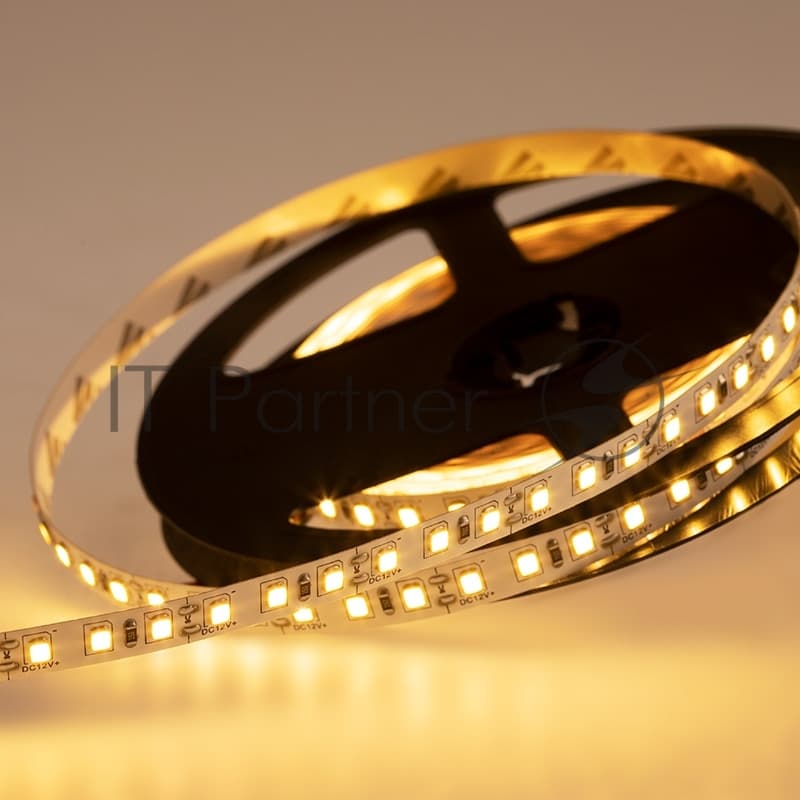 Лента светодиодная 12 В, 8 мм, IP23, SMD 2835, 120 LED/m, 12 V, цвет свечения теплый белый (3000 K)