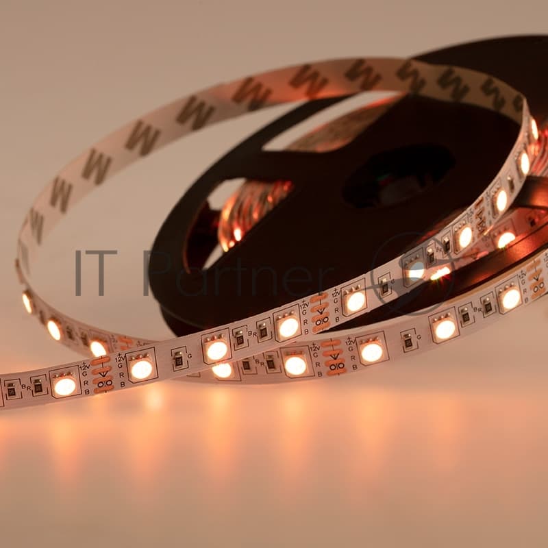 Лента светодиодная открытая, 10 мм, IP23, SMD 5050, 60 LED/m, 12 V, цвет свечения RGb