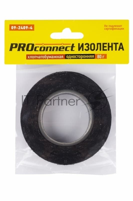 Изолента х/б 18мм двусторонняя 11.3м 80г Proconnect 09-2409-4