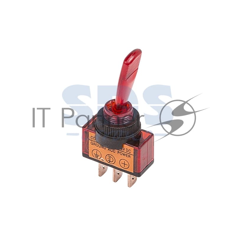 Тумблер 24V 20А (3c) ON-OFF однополюсныйс красной подсветкойRexant