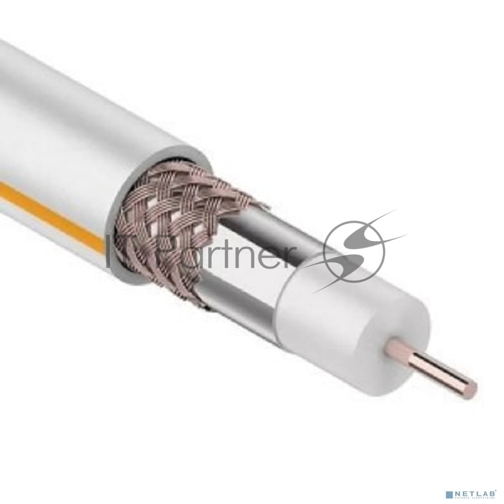 Кабель коаксиальный PROconnect SAT 703 B, Cu/Al/Cu, 64%, 75 Ом, бухта 100 м, белый