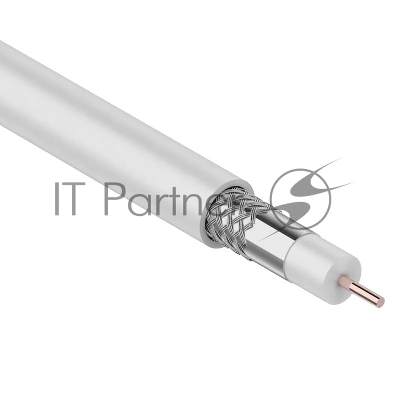 Кабель коаксиальный PROconnect RG-59U, 75 Ом, CCS/Al/Al, 48%, бухта 100 м, белый