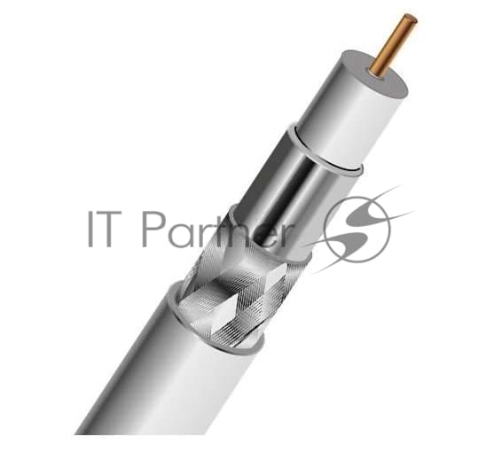 PROconnect (01-2401-6) Кабель коаксиальный SAT 50 M, Cu/Al/Cu, 64%, 75Ом, 100м, INDOOR, белый