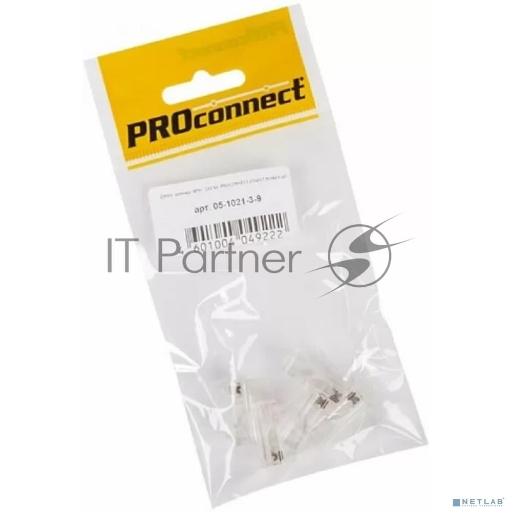 Разъем PROconnect RJ-45(8P8C) под витую пару, UTP, cat.5e (15 µ"/15 микродюймов), пакет, 5шт.