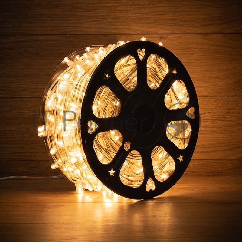Гирлянда Neon-night LED Клип-лайт 12 V, прозрачный ПВХ, 150 мм, цвет диодов теплый белый