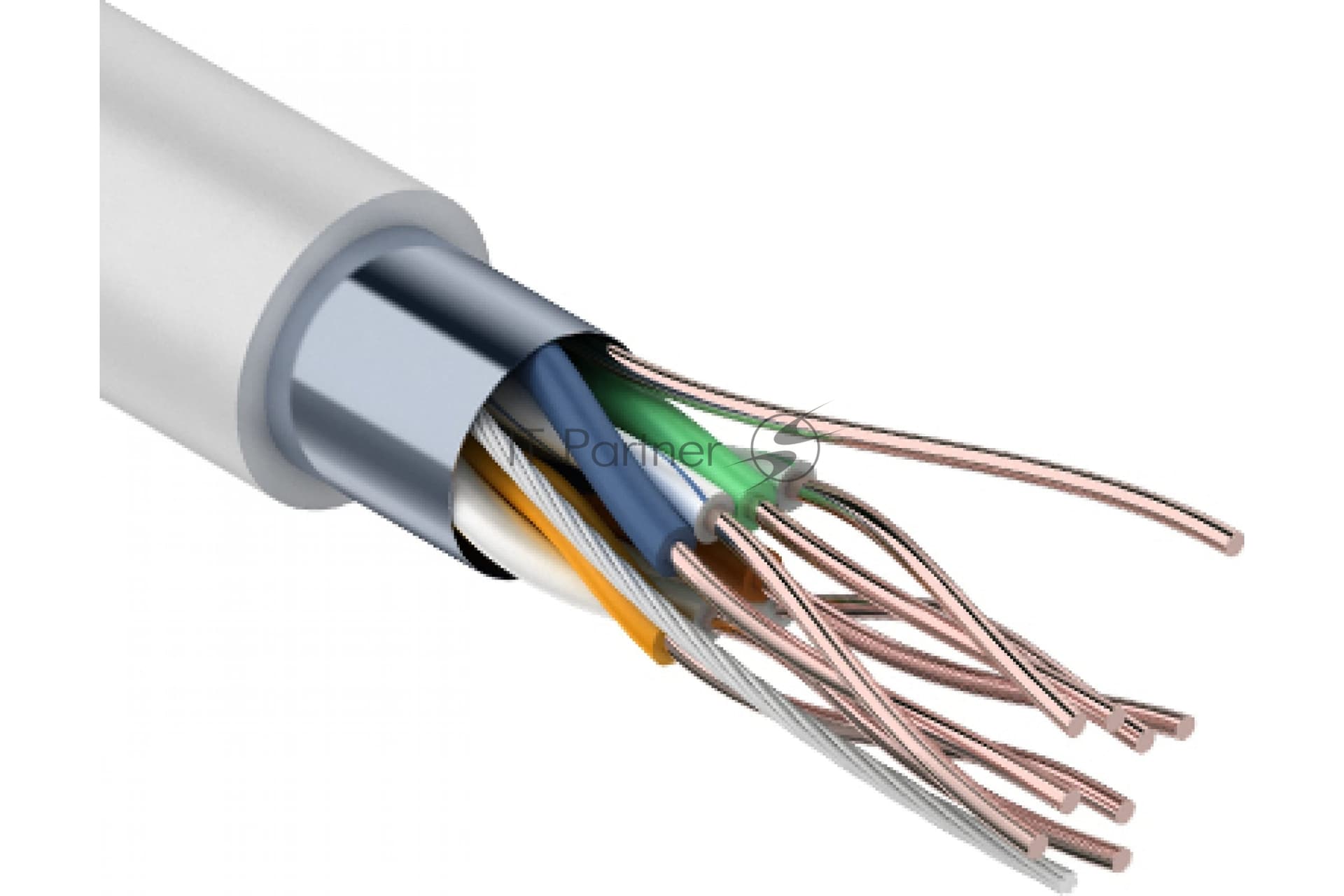 Кабель FTP PROconnect 4PR 24AWG, CCA, cat.5e, PVC, серый, бухта 25 м