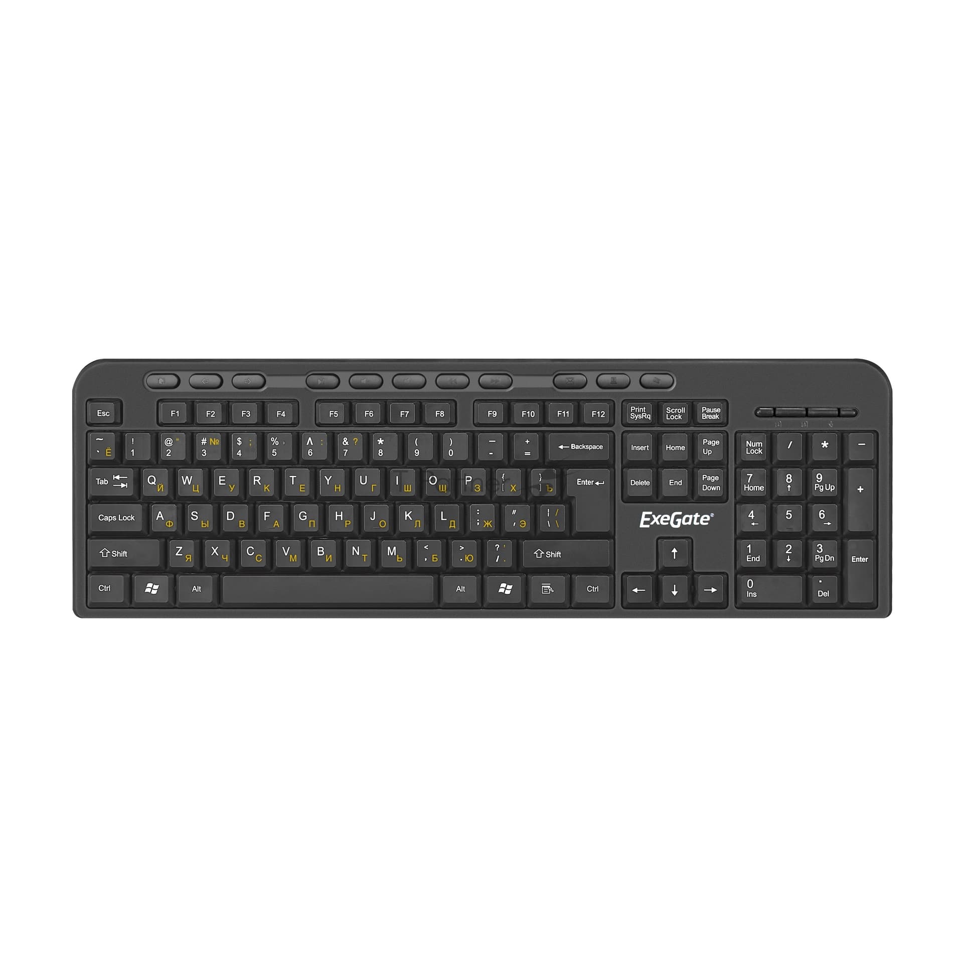 Клавиатура проводная ExeGate Multimedia Professional Standard LY-500M (EX286177RUS) проводная, USB, черный