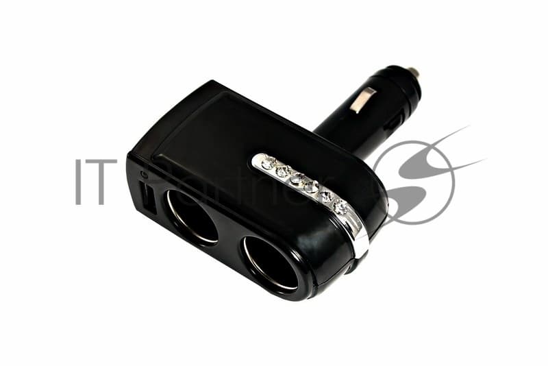 Разветвитель автоприкуривателя Rexant 2 гнезда 1хUSB (5 V 1000 mA)