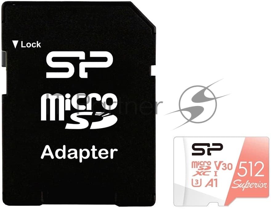 Флеш карта microSDXC 512GB Silicon Power SP512GBSTXDV3V20SP Superior + adapter