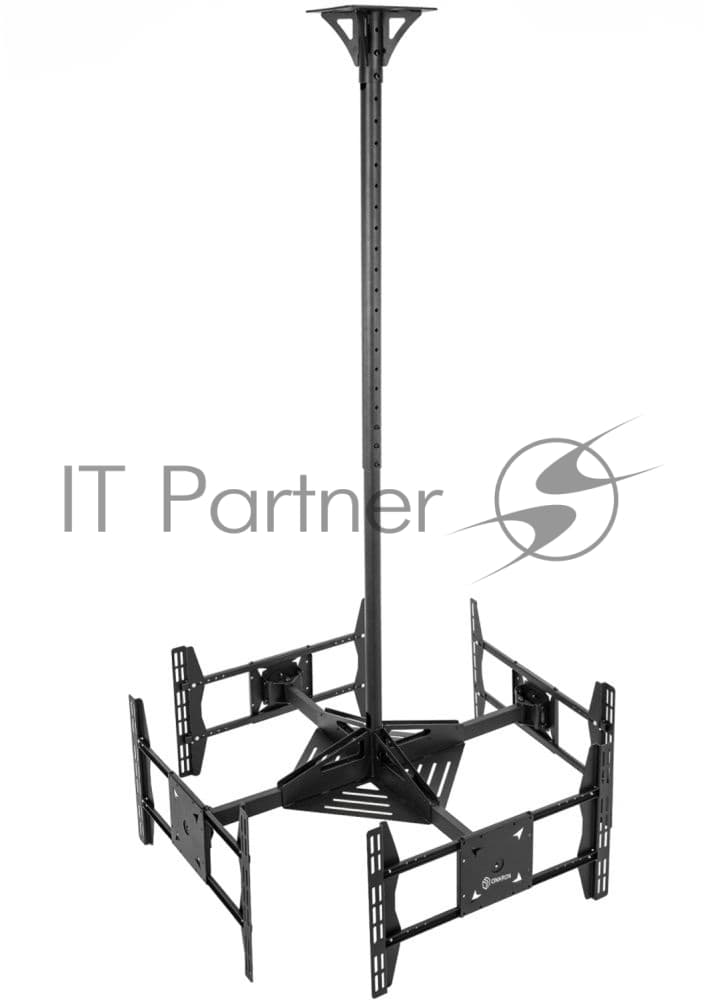 Потолочный кронштейн ONKRON CPRO2L-4 для 4 телевизоров 32”- 55" черный