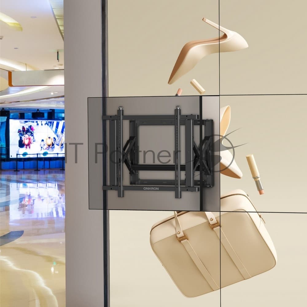 Кронштейн для телевизора Onkron PRO7M черный 40"-70" макс.45кг настенный наклонно-выдвижной