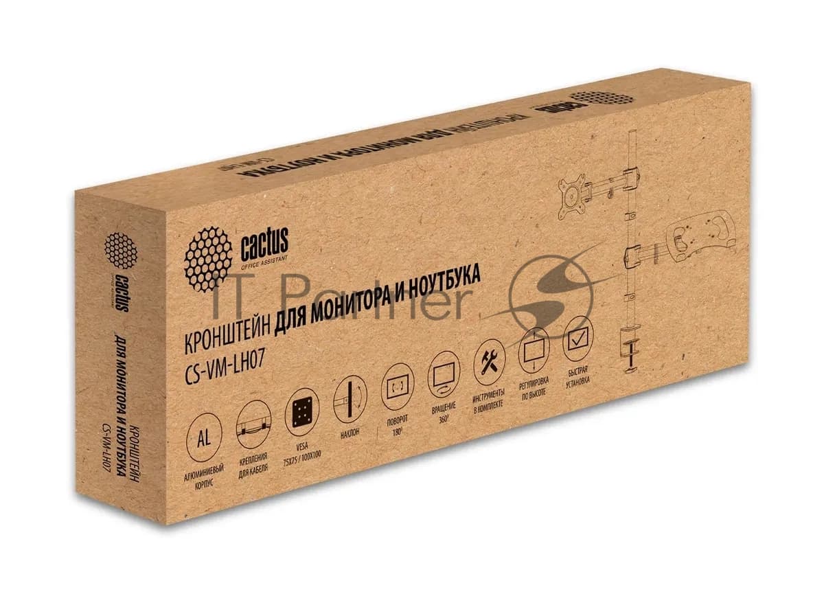 Cactus Кронштейн CS-VM-LH07-BK настольный 13-27 дюймов 8кг черный