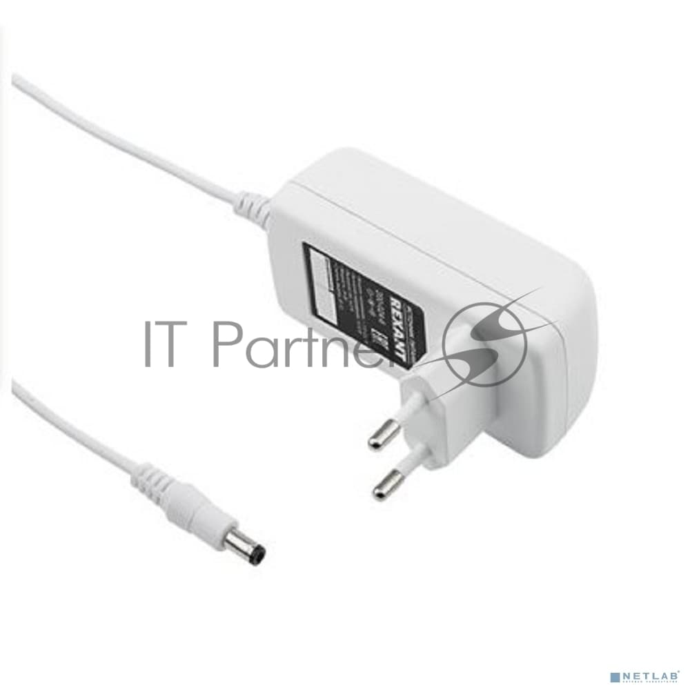 Источник питания Rexant 12 V 24 W с DC разъемом подключения 5.5х2.1, белый корпус (IP23)