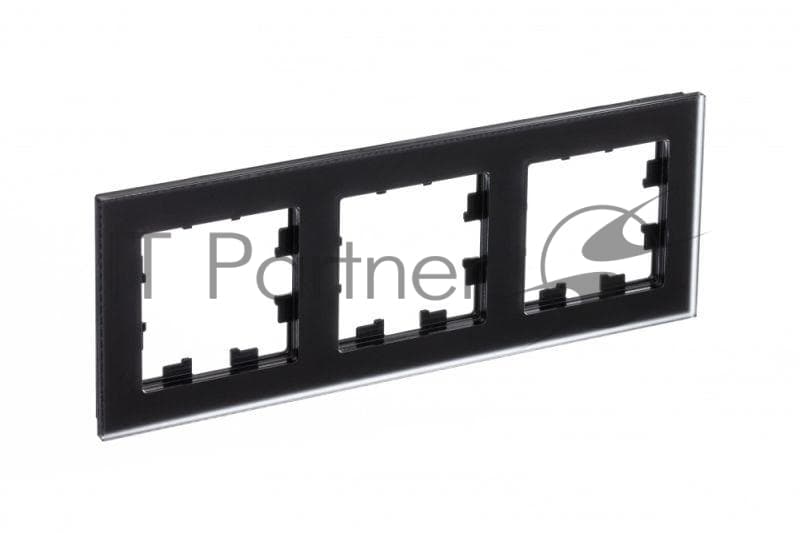 Рамка 3-м AtlasDesign Nature мат. стекло черный SchE ATN331003