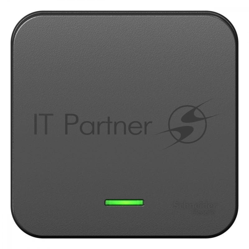 Выключатель 1-кл. ОП Blanca 10А IP20 (сх. 1) 250 В с подсветкой с изолир. пластиной антрацит SchE