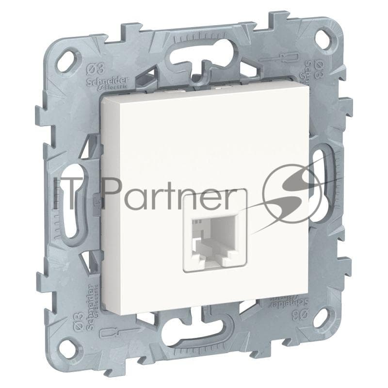 Механизм розетки телефонная UNICA NEW RJ11 одиноч. 4 контакта бел. SchE NU549218