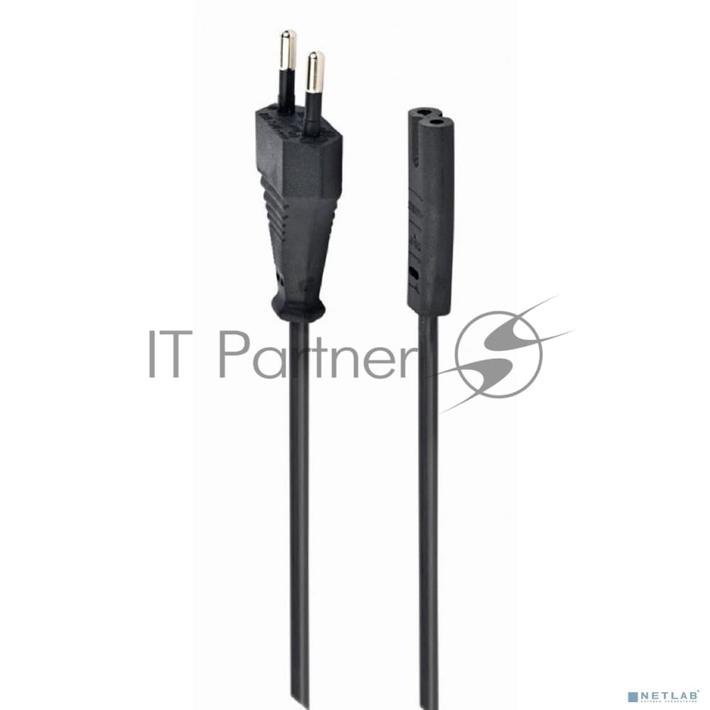 Кабель питания для аудио/видео техники Cablexpert PC-184-VDE-1.8M 1,8м, CEE 7/16 - C7, VDE, , 2-pin, 2х0,75, черный, пакет