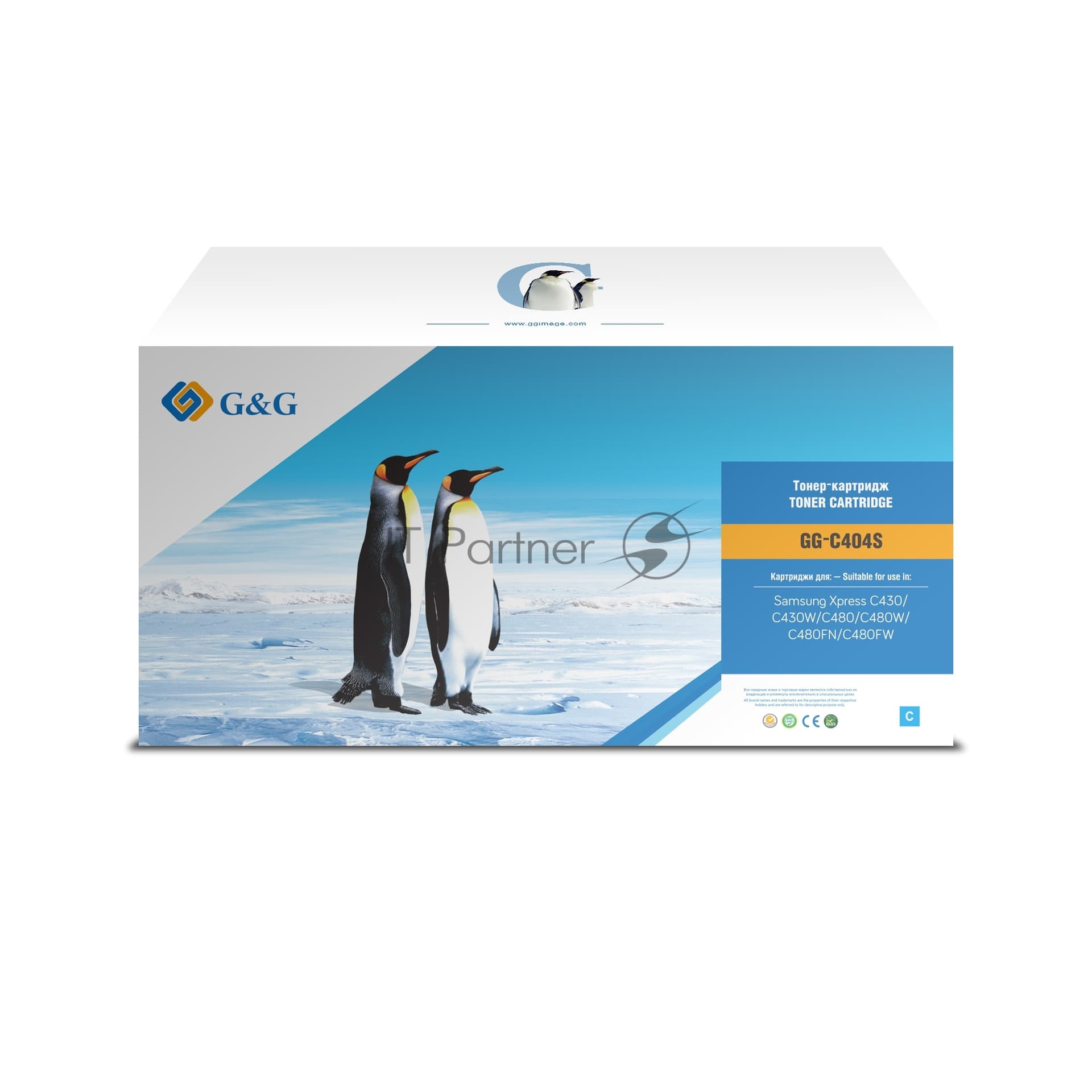 Картридж лазерный G&G GG-C404S голубой (1000 стр.) для Samsung SL-C430/C430W/C480/C480W/C480FW