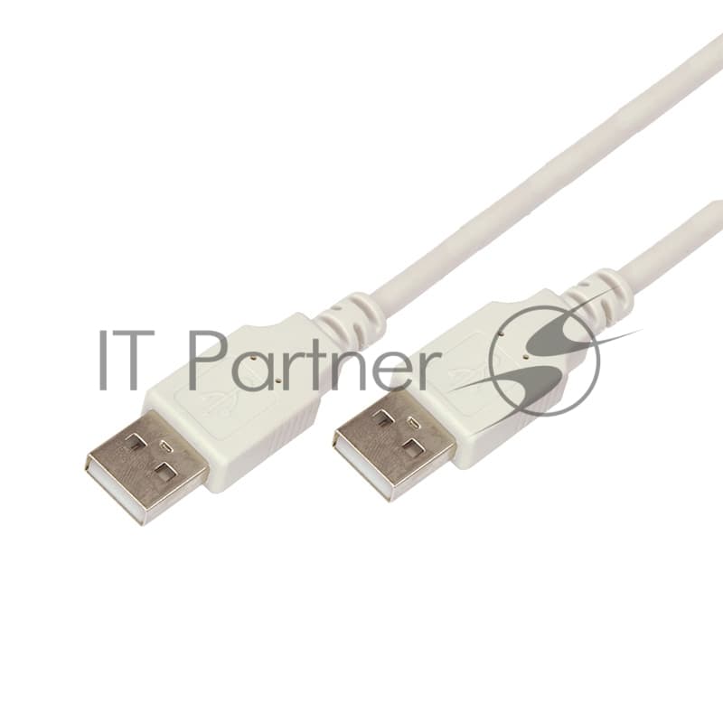 Кабель Rexant USB-A - USB-A, 2,4А, 3м, ПВХ, серый
