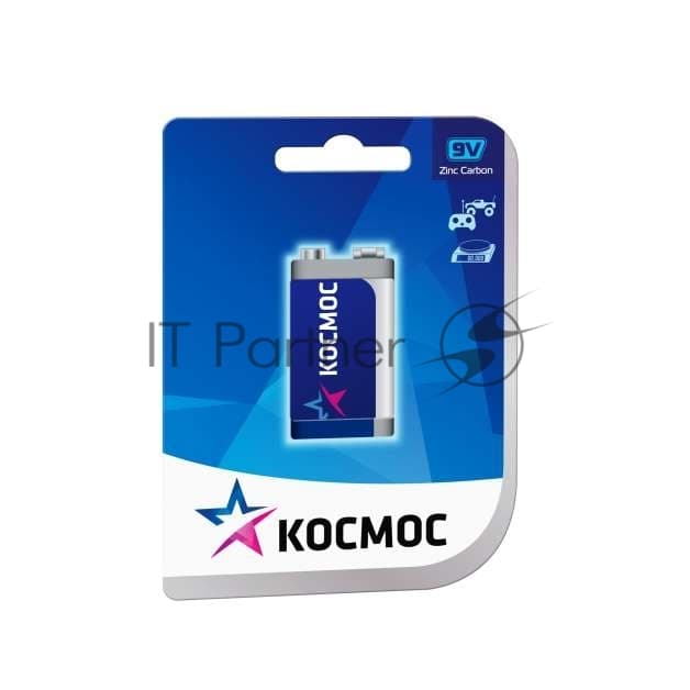 Элемент питания Космос солевой "крона" 6F22 (1S)
