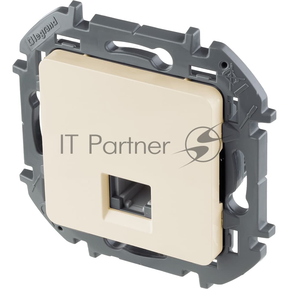 Legrand/Daccord INSPIRIA Слоновая кость Телефонная розетка RJ11.