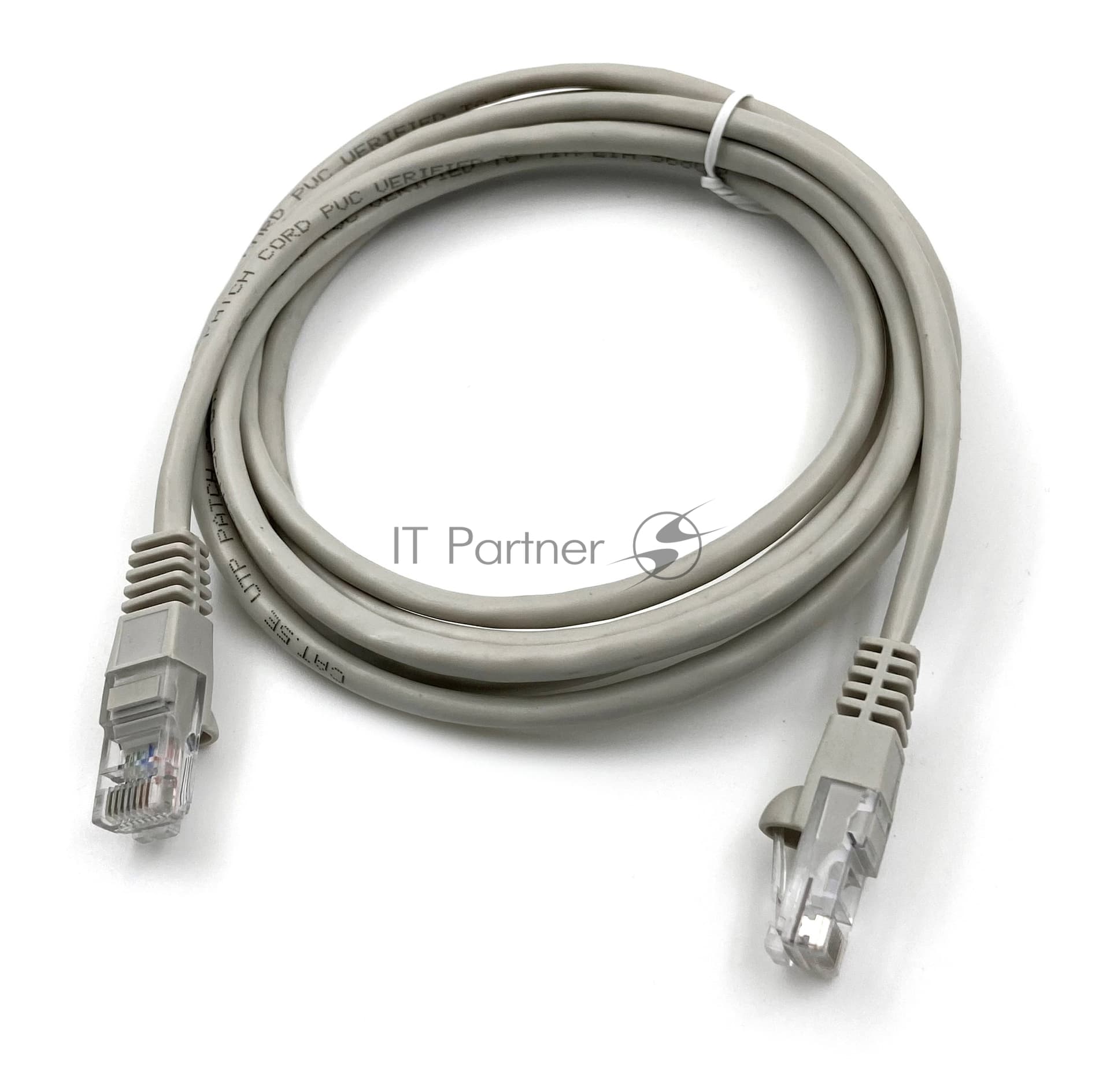 Патч-корд Buro UTP cat.5e 2м серый RJ-45 (m)-RJ-45 (m)