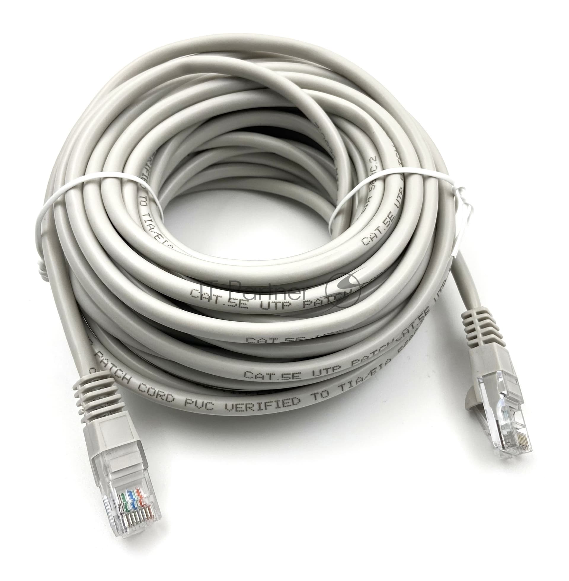 Патч-корд Buro UTP cat.5e 10м серый RJ-45 (m)-RJ-45 (m)