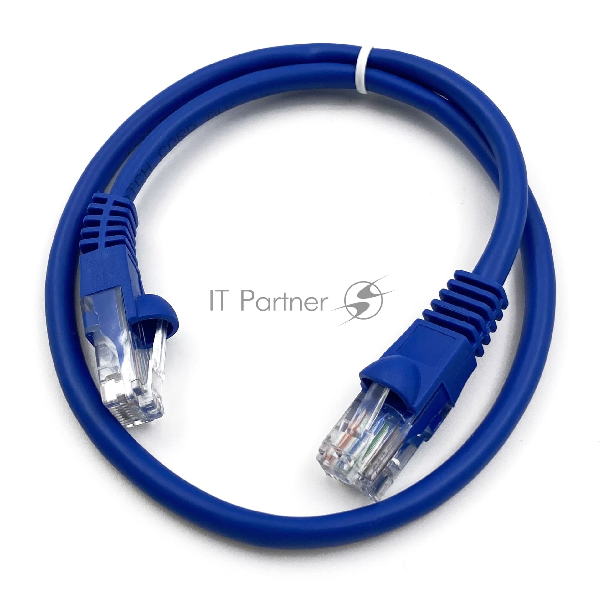 Патч-корд Buro cat.5e molded 0.5м голубой RJ-45 (m)-RJ-45 (m)