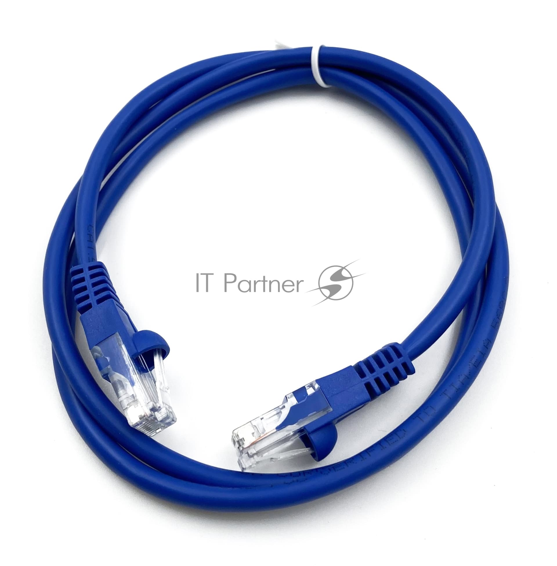 Патч-корд Buro cat.5e molded 1м голубой RJ-45 (m)-RJ-45 (m)