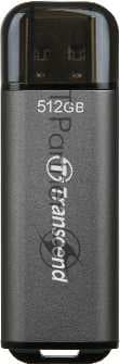 Флешка USB Transcend Jetflash 920 (TS512GJF920), 512Gb, USB 3.1, R/W 420/400, темно/серый
