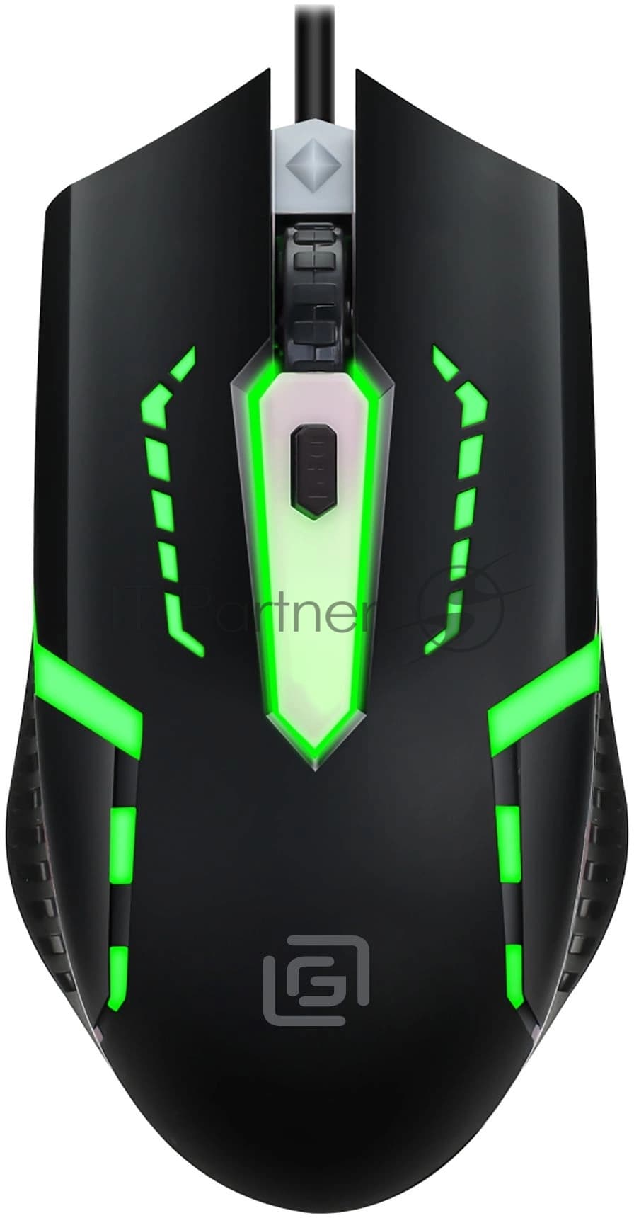 Мышь проводная Oklick 398G черный, 2400 dpi, USB, кнопки - 4