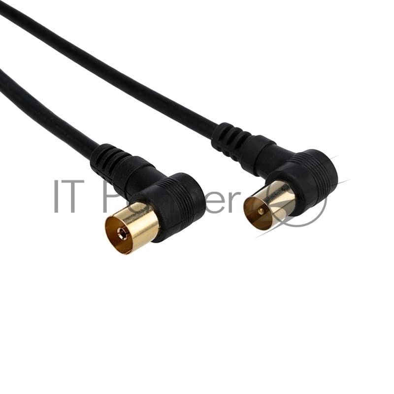 Кабель Rexant 18-0014 TV PLUG - TV JACK, 3м, угловой, черный